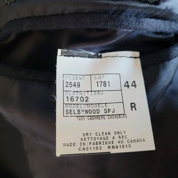 Jack Victor Loro Piana Blazer 44R Navy 100% Cashmere Soft Sport Coat Academia - Picture 3 of 12